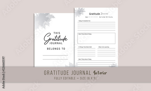 Gratitude Journal for Women - Editable Graphic by KDP ID