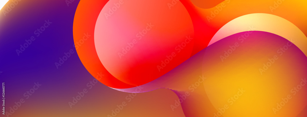 Fluid abstract background. Liquid color gradients composition. Round shapes and circle flowing design for wallpaper, banner, background or landing Fluid abstract background. Liquid color gradients composition. Round shapes and circle flowing design for wallpaper, banner, background or landing