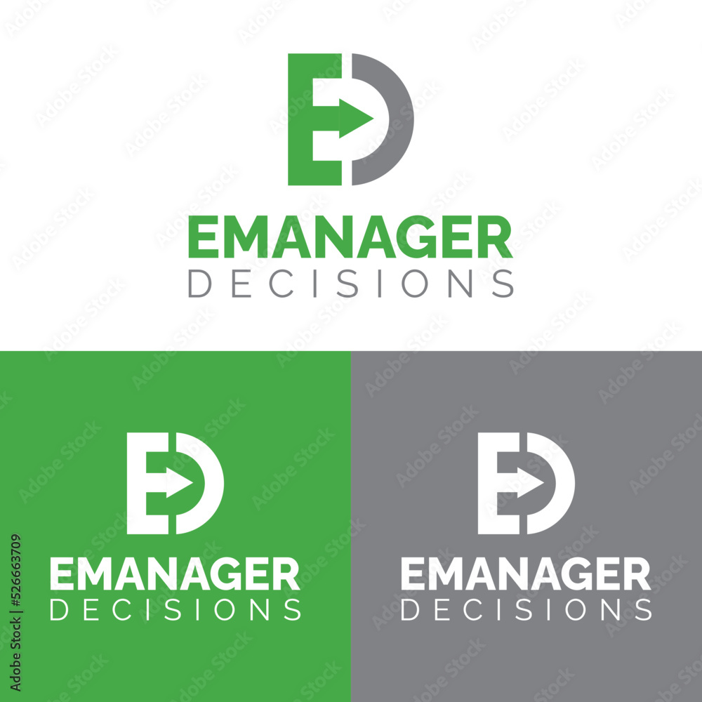 ED letter Logo Design Template, Business corporate letter ED logo design vector. Letter ED logo for Management. Illustration vector