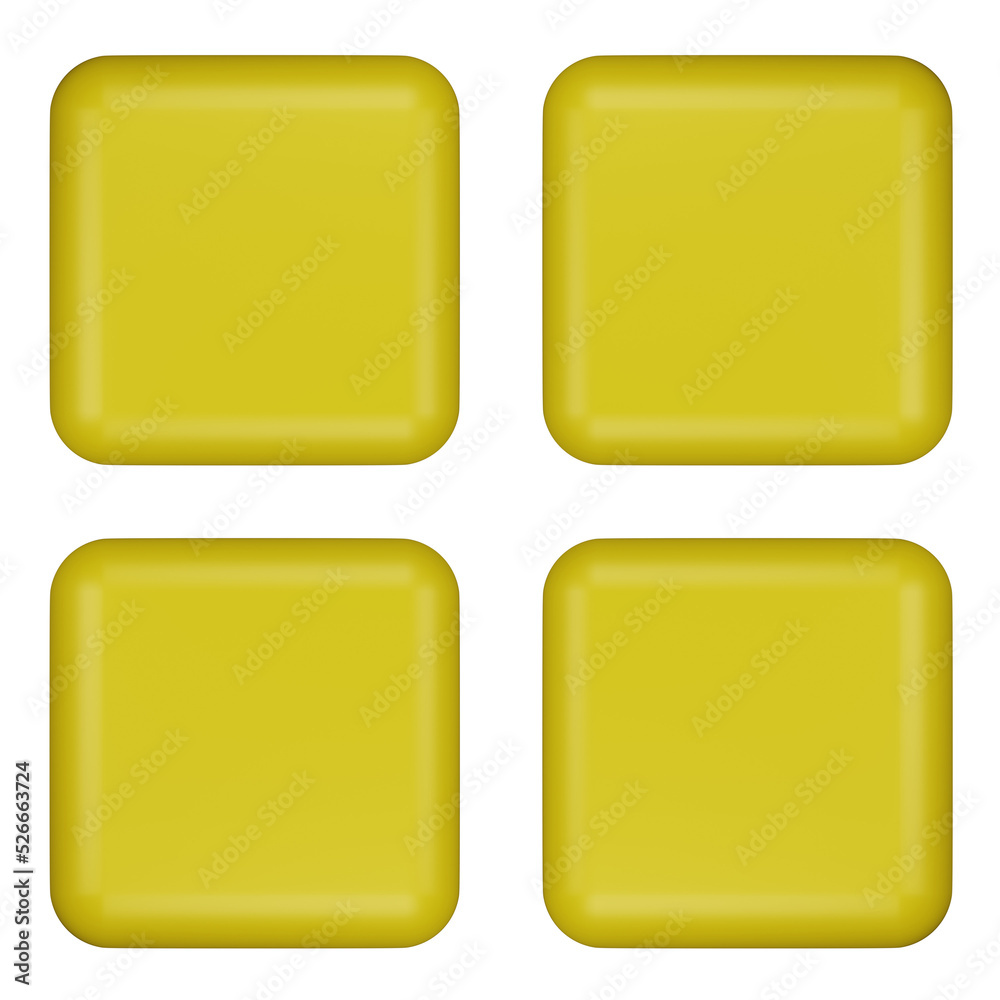 3d realistic square app buttons game popup icon window 3d realistic square app buttons game popup icon window