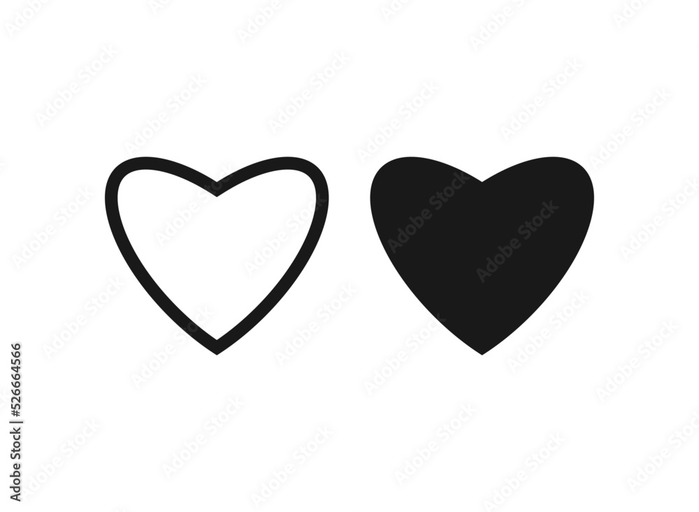 Heart vector collection. Love symbol icon set. Heart vector collection. Love symbol icon set.