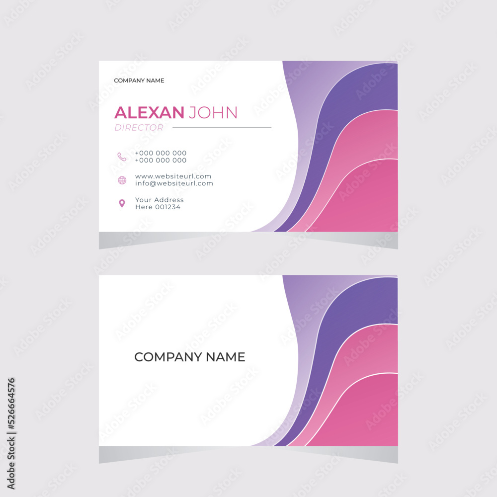business card template, corporate business card, visiting card, company Identity, job card
