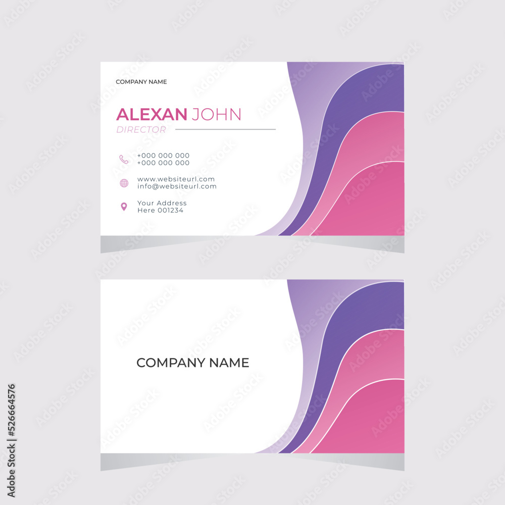 Naklejka premium business card template, corporate business card, visiting card, company Identity, job card
