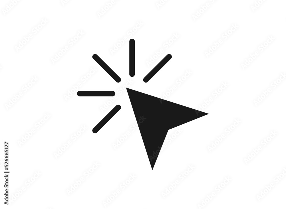Click icon. Click icon vector illustration on white background. Click icon. Click icon vector illustration on white background.