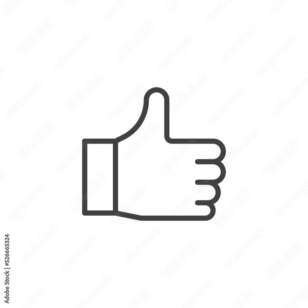 Thumbs up, like line icon Thumbs up, like line icon