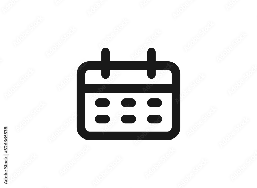 Flat calendar Icon. Calendar on the wall. Vector illustration. Flat calendar Icon. Calendar on the wall. Vector illustration.