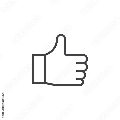 Thumbs up, like line icon