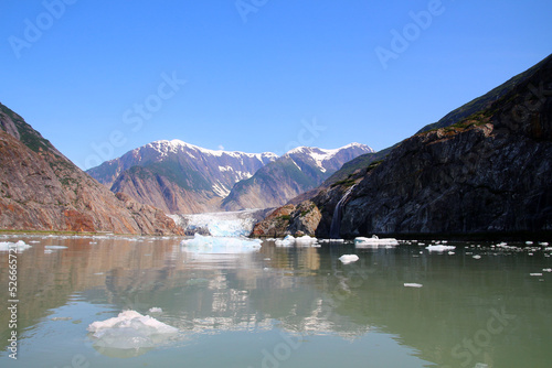 Sawyer Glacier in the Tracy Arm Fjord in the Boundary Ranges of Alaska, United States  photo