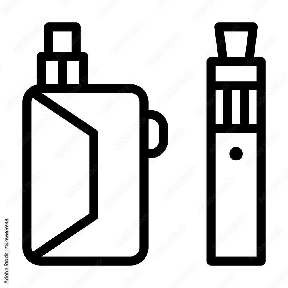 Vapor icon in detailed outline style Vapor icon in detailed outline style