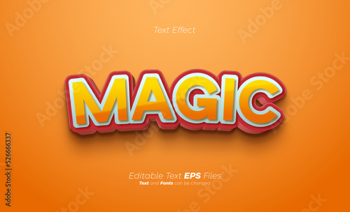 Orange 3d text effect, raised text is easy to edit.