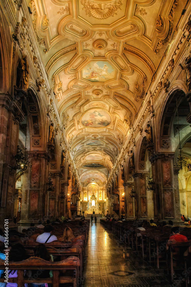 Inside the Metropolitan Cathedral of Santiago