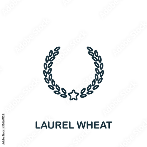 Laurel Wheat icon. Line simple Success icon for templates, web design and infographics