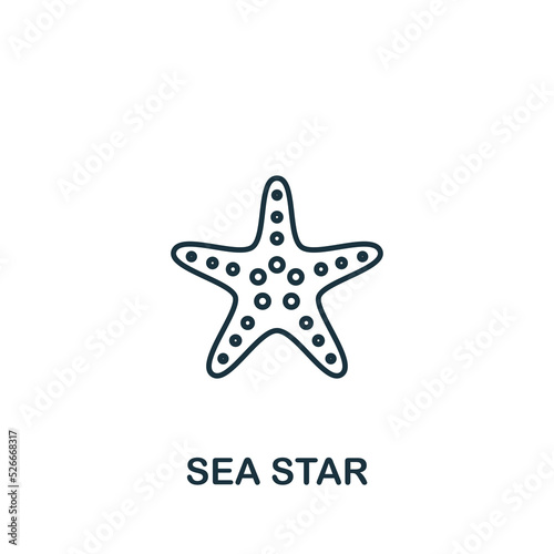 Sea Star icon. Line simple Summer icon for templates, web design and infographics