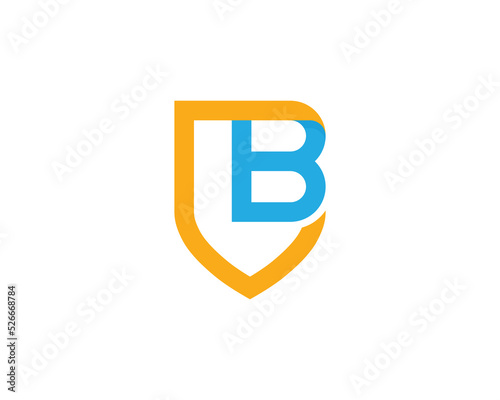 Free Download Initial Letter B Shield Logo Concept icon sign symbol Design Element. Security, Heraldic, Guard Logotype. Vector illustration template - GFXLoad