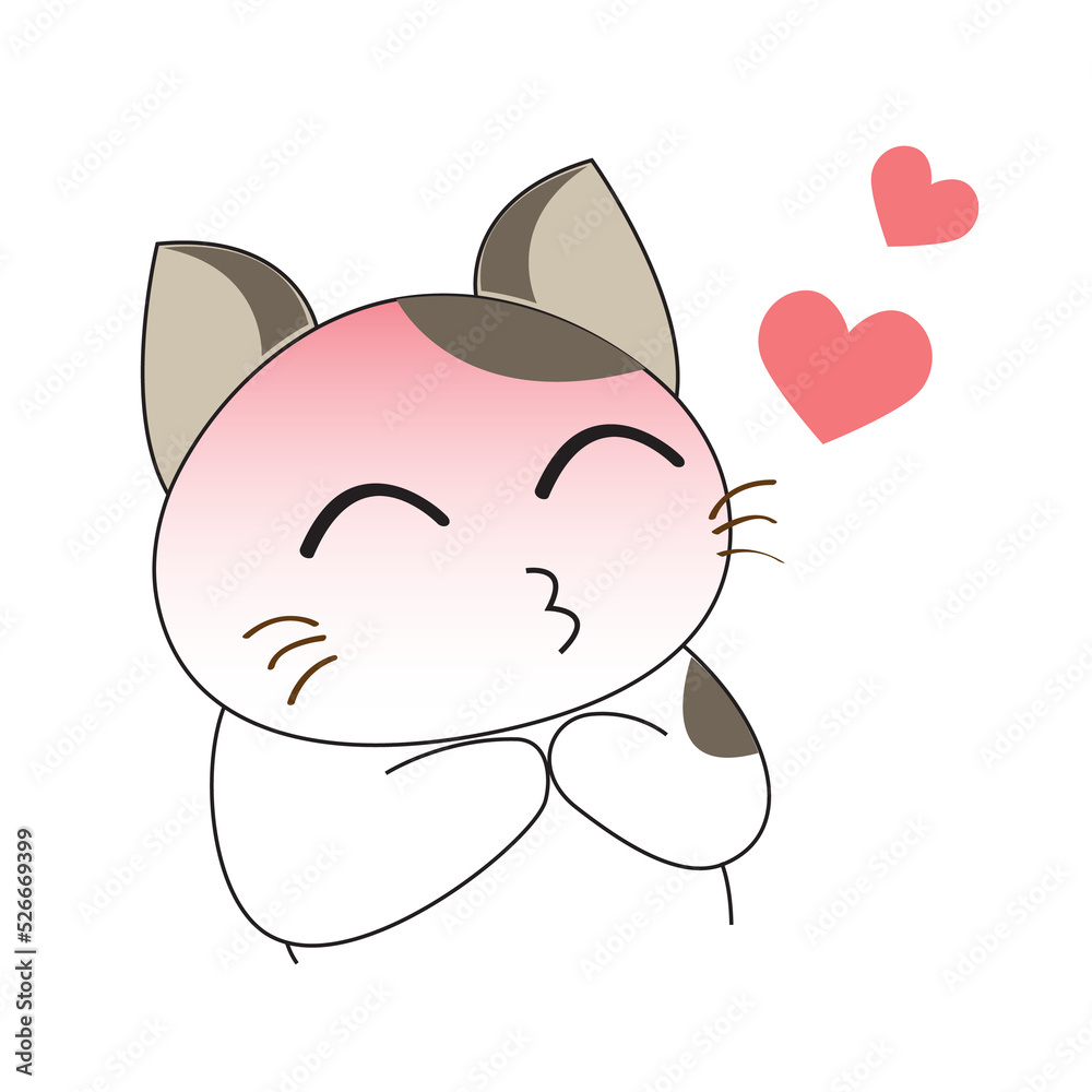 Cute cat cartoon character Cute cat cartoon character