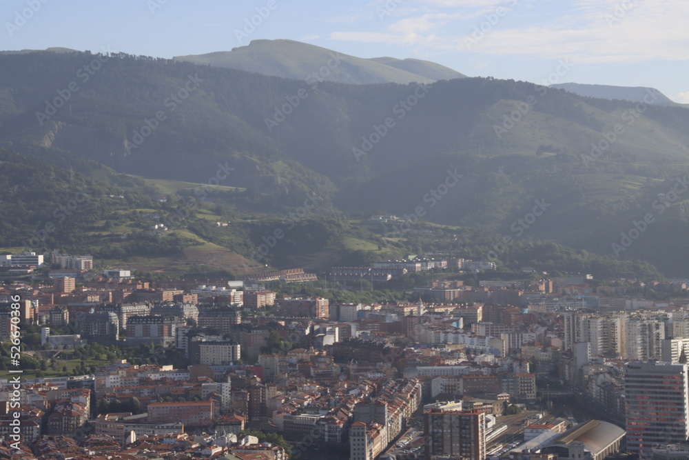 Bilbao seen from a hill