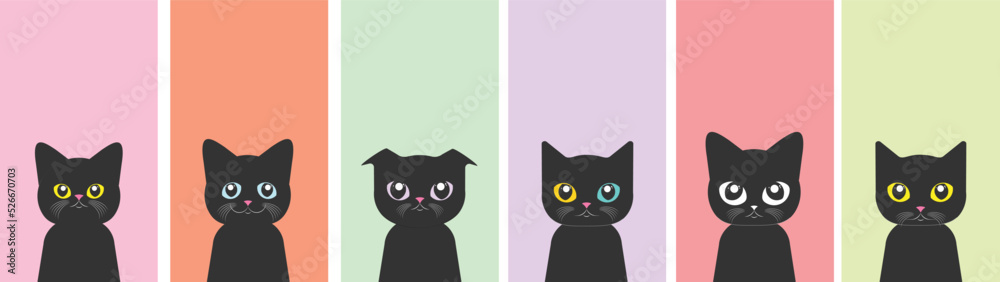cat vector illustration editable wallpaper set cat vector illustration editable wallpaper set