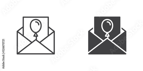 Party invitation card icon