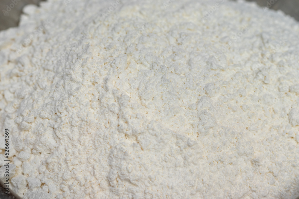 白い小麦粉の表面の質感