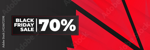 Black Friday typography banner. Black Friday modern linear typography text illustration isolated on black background. Design template for Black Friday sale banner.