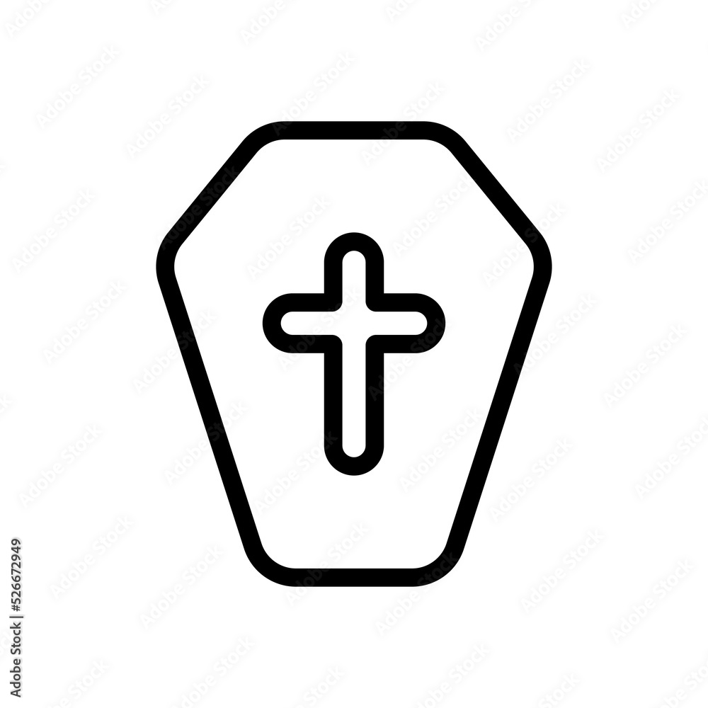 coffin icon design. simple halloween theme illustration coffin icon design. simple halloween theme illustration