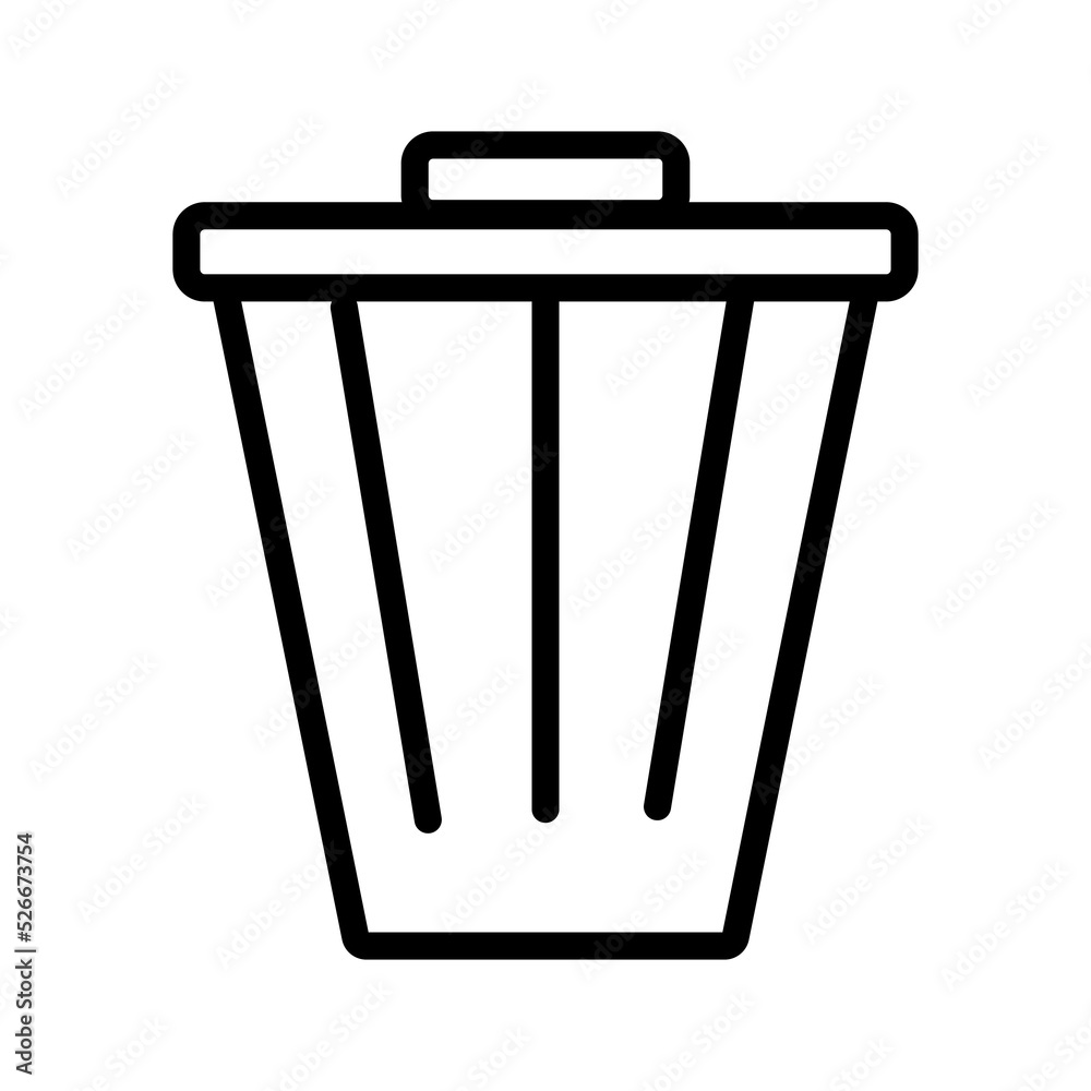 rubbish bin icon design. simple cleaning illustration rubbish bin icon design. simple cleaning illustration