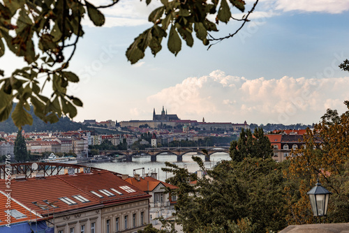 View of the Vltava river in Prague, Czech Republic
