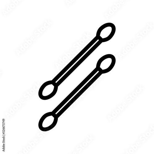 cotton bud icon design. simple cleaning illustration 
