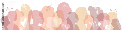 Women of different ethnicities stand side by side together.