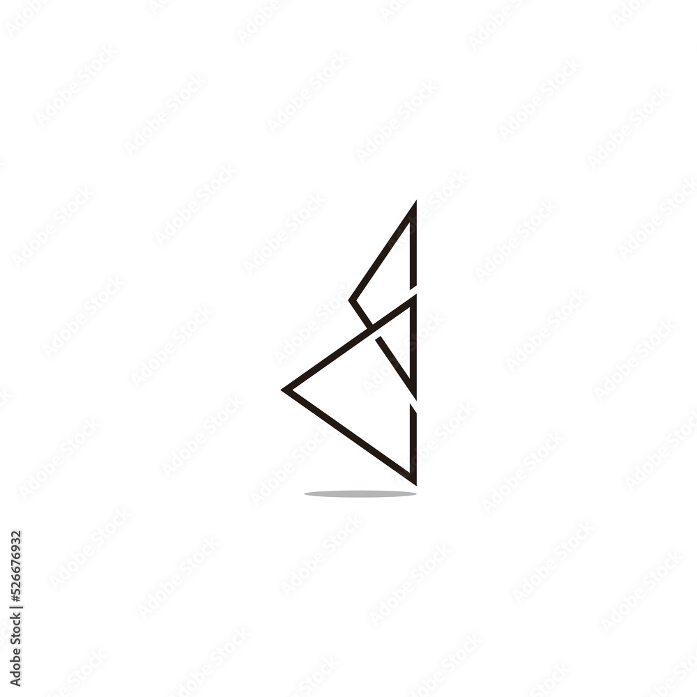 letter dc thin line triangle logo vector letter dc thin line triangle logo vector