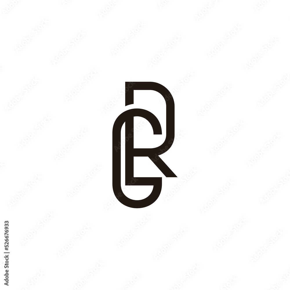 letter gr linked font simple logo vector letter gr linked font simple logo vector