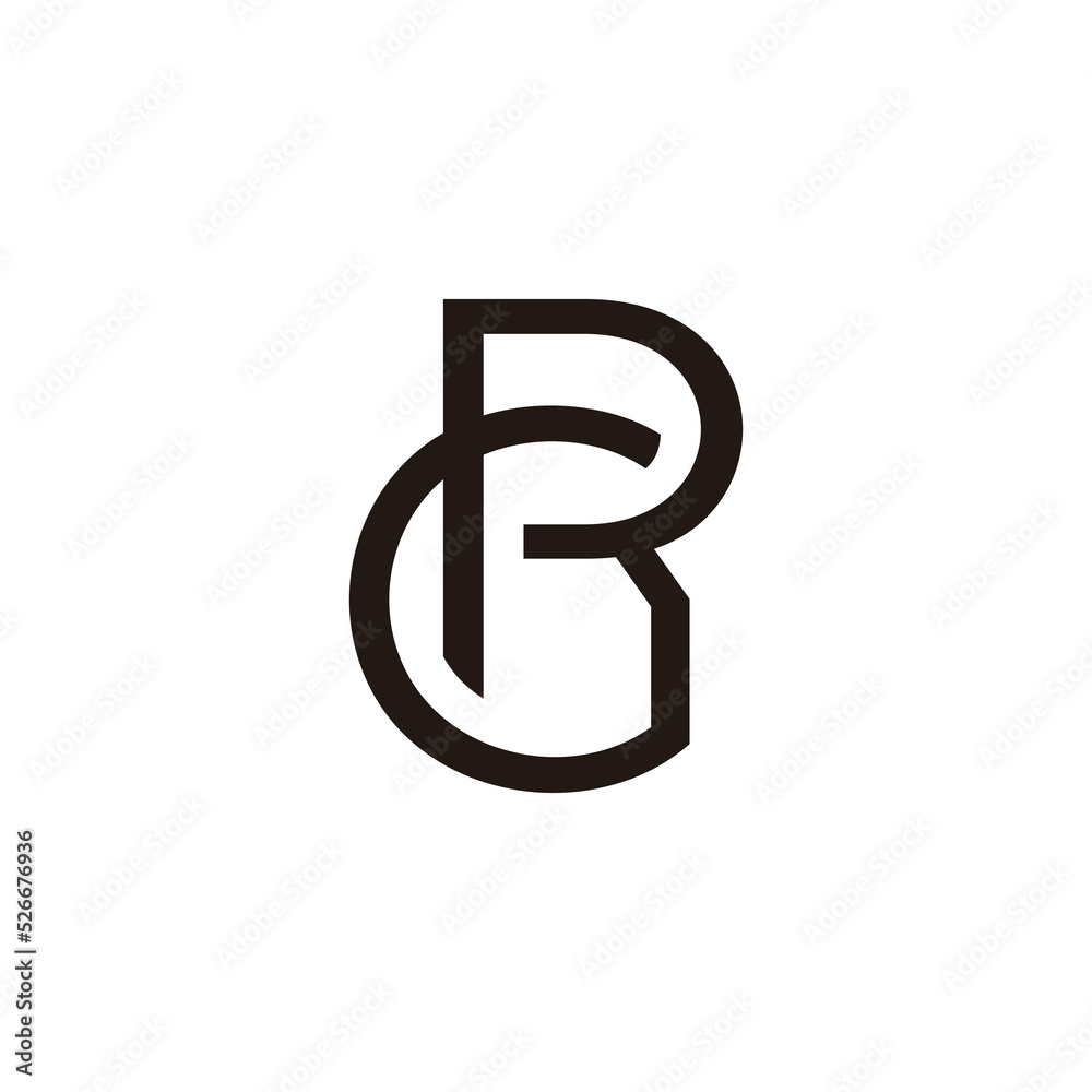 letter rg linear simple linked logo vector letter rg linear simple linked logo vector