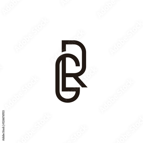 letter gr linked font simple logo vector