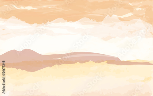 The mountain scenery in the summer like autumn saw the shadow of the clouds behind like heaven.