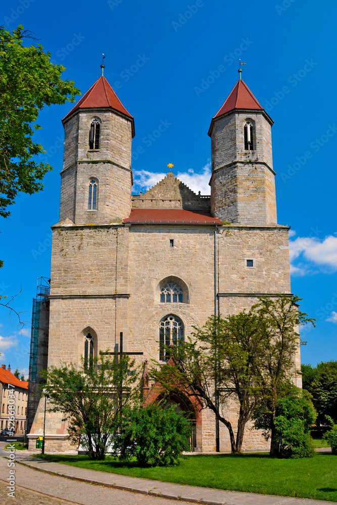 Fototapeta premium Church of the Assumption of the Blessed Virgin Mary. Lwowek Slaski, Lower Silesian Voivodeship, Poland.