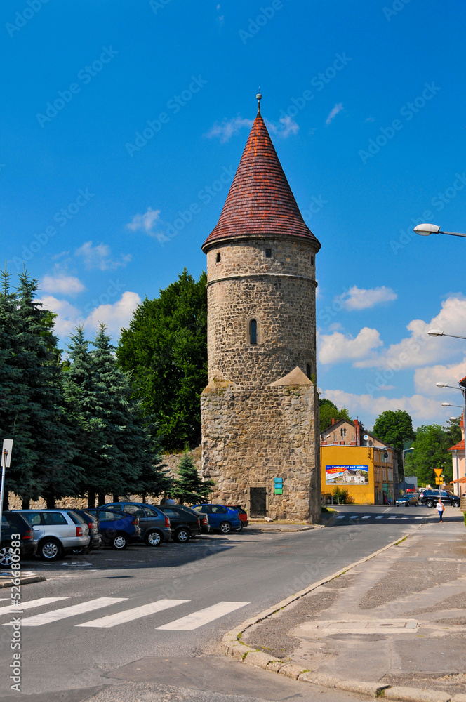 Obraz premium Boleslawiecka Tower. Lwowek Slaski, Lower Silesian Voivodeship, Poland.