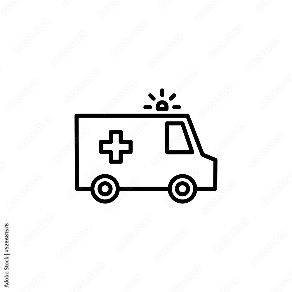 Ambulance icon vector for web and mobile app. ambulance truck sign and symbol. ambulance car Ambulance icon vector for web and mobile app. ambulance truck sign and symbol. ambulance car