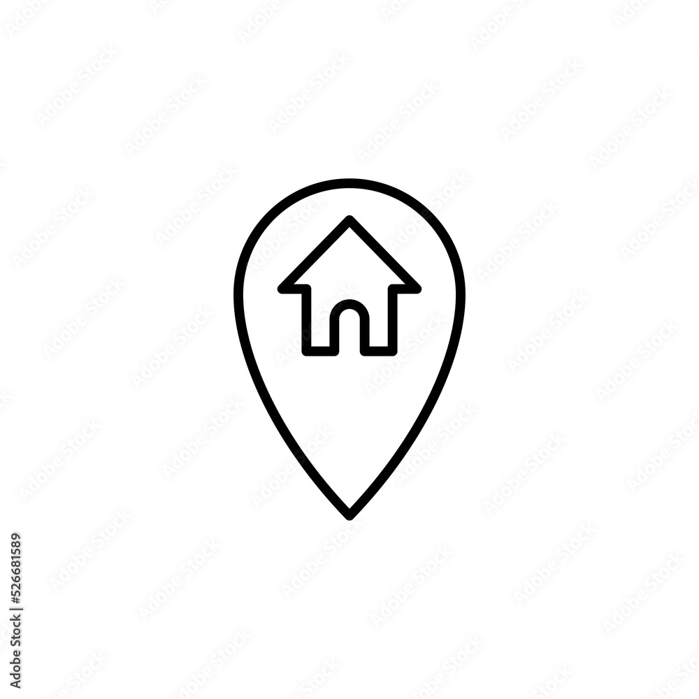 Obraz premium Address icon vector for web and mobile app. home location sign and symbol. pinpoint