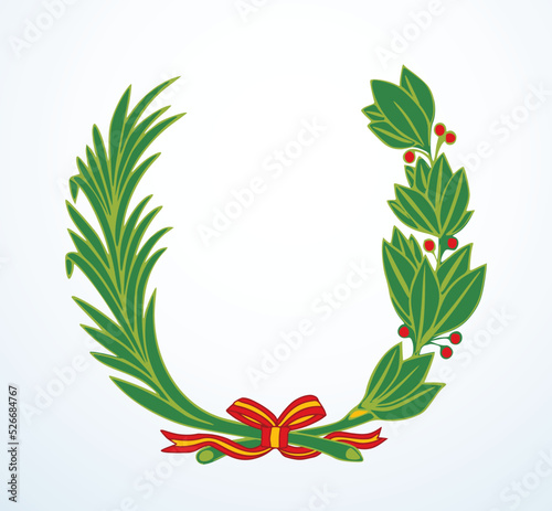 Coat of arms from the flag of Peru. Vector drawing icon