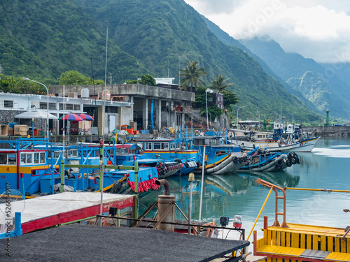 fishing village and port in hualien, Taiwan. photo