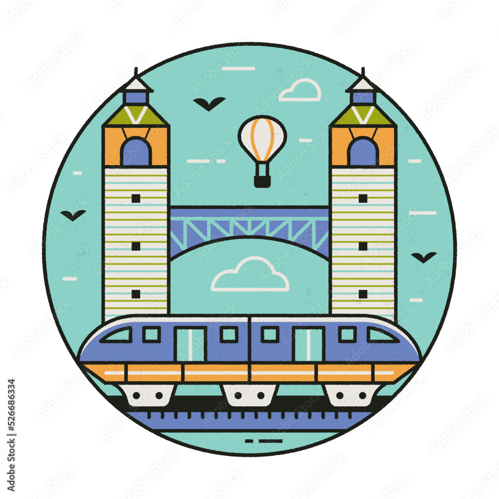 Singapore Sentosa Island Monorail Circle Icon