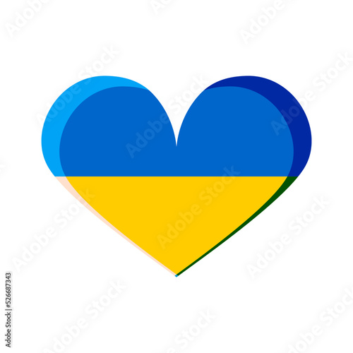 Free Download State flag of Ukraine in the shape of a heart. Support and Peace to Ukraine. Vector. - GFXLoad