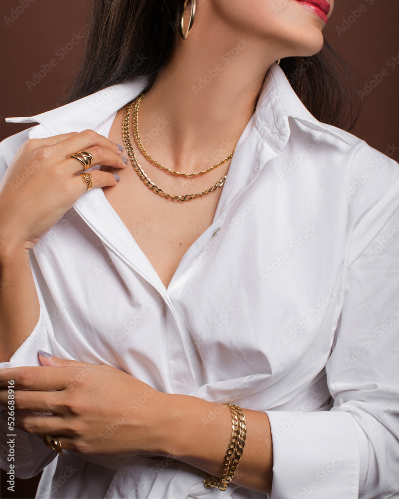 portrait of a woman with jewelry