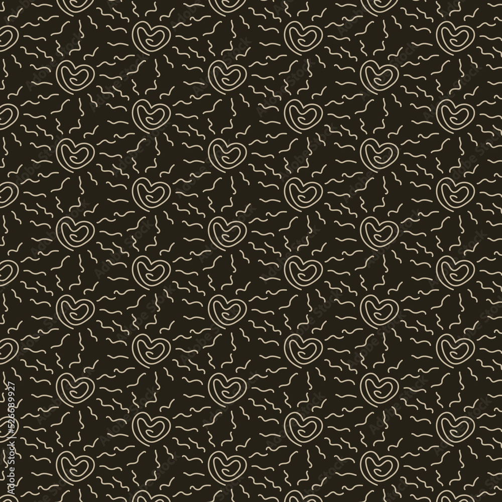 Hand drawn seamless pattern of hearts. perfect for poster design cover fashion and textiles.. Hand drawn seamless pattern of hearts. perfect for poster design cover fashion and textiles..