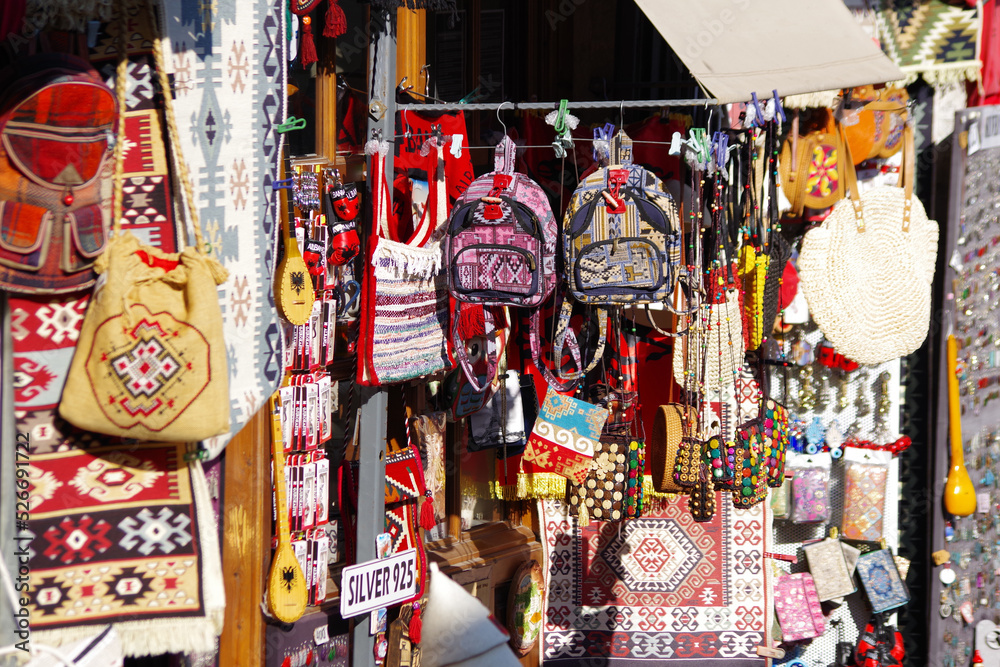 Fototapeta premium Marchandises au bazar de Gjirokaster