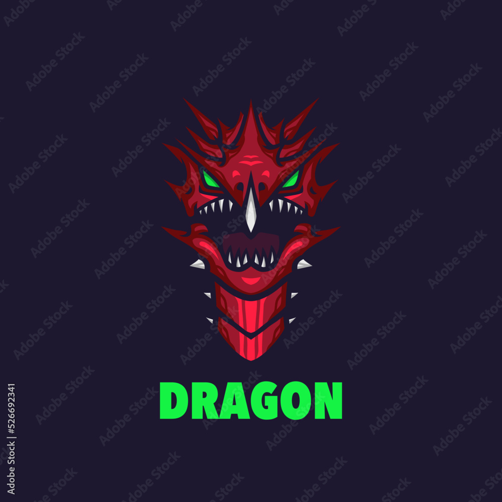 Dragon mascot logo for esport gaming or emblem. Dragon mascot logo for esport gaming or emblem.