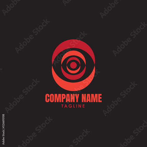 Abstract 3d circle logo design graphic element vector image