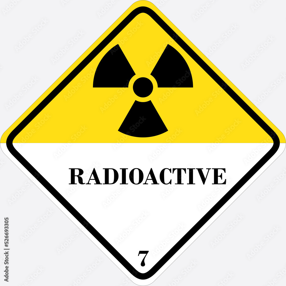 Radioactive symbol. Radioactive warning sign Radioactive symbol. Radioactive warning sign