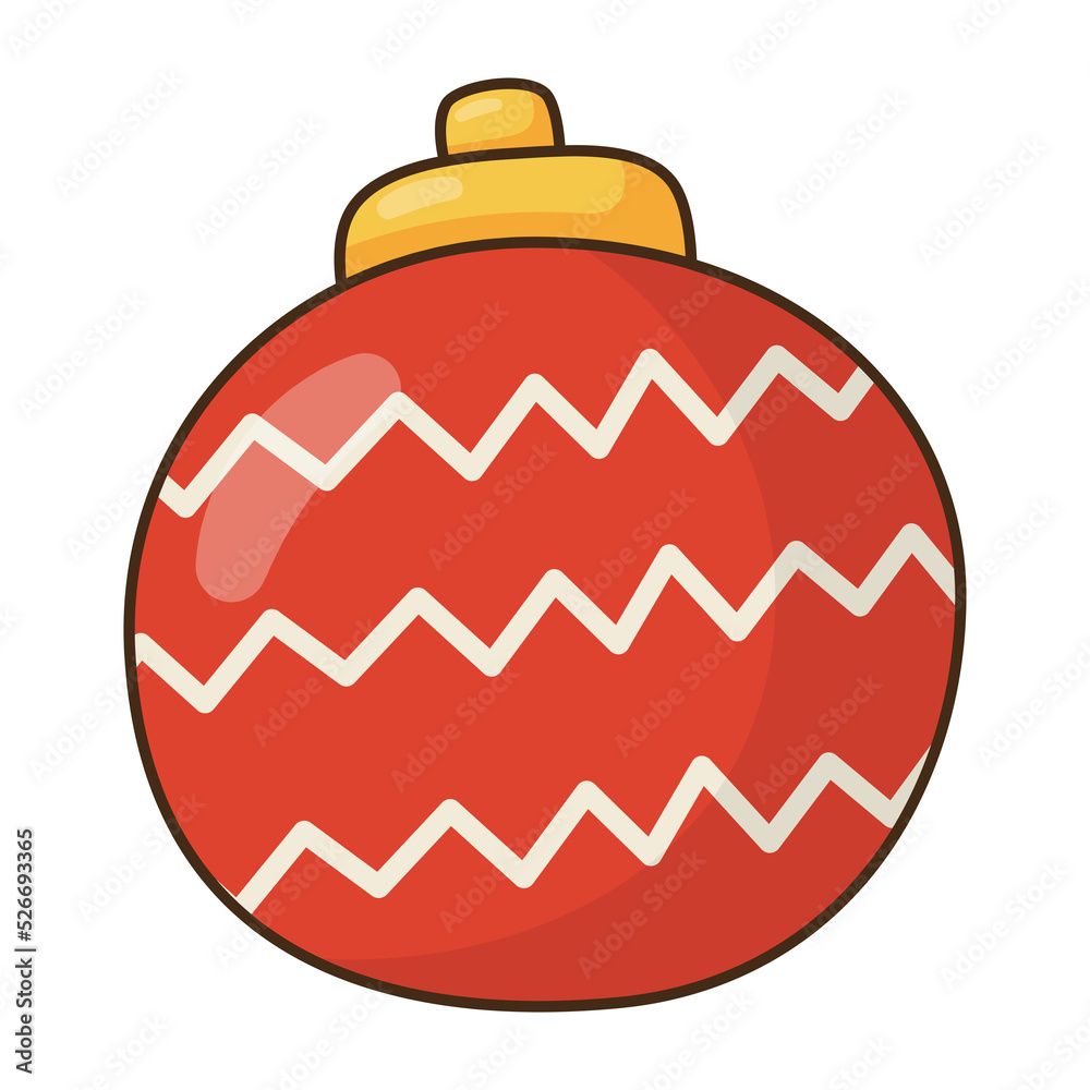 Obraz premium Christmas ball icon.