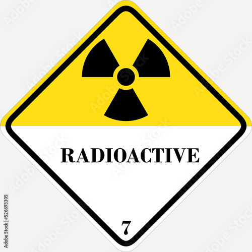 Radioactive symbol. Radioactive warning sign